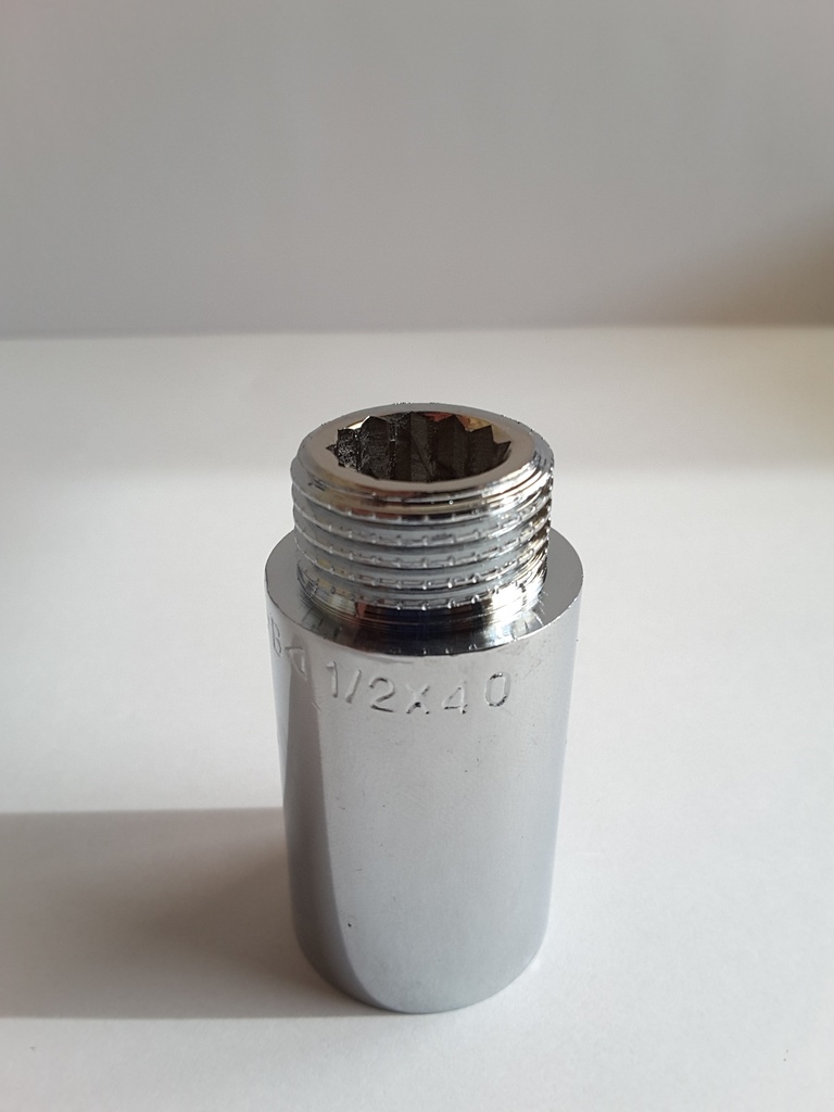 PROLUNGA 1/2" X 50 OTTONE CROMATO