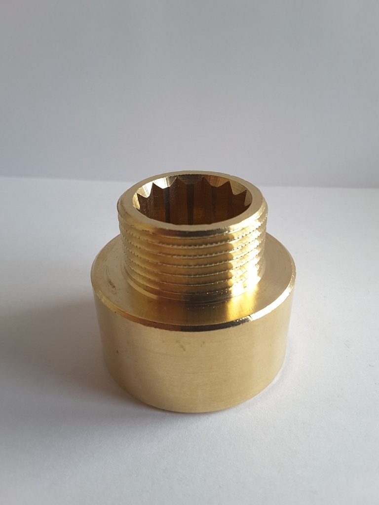 MANICOTTO RIDOTTO 1" X 3/4" F.M. IN OTTONE